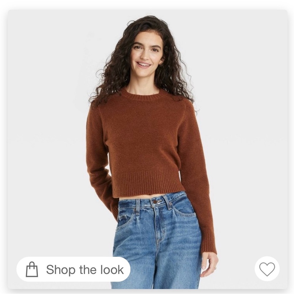 Women's Crew Neck Cashmere-Like Pullover Sweater - Universal Thread (XL)